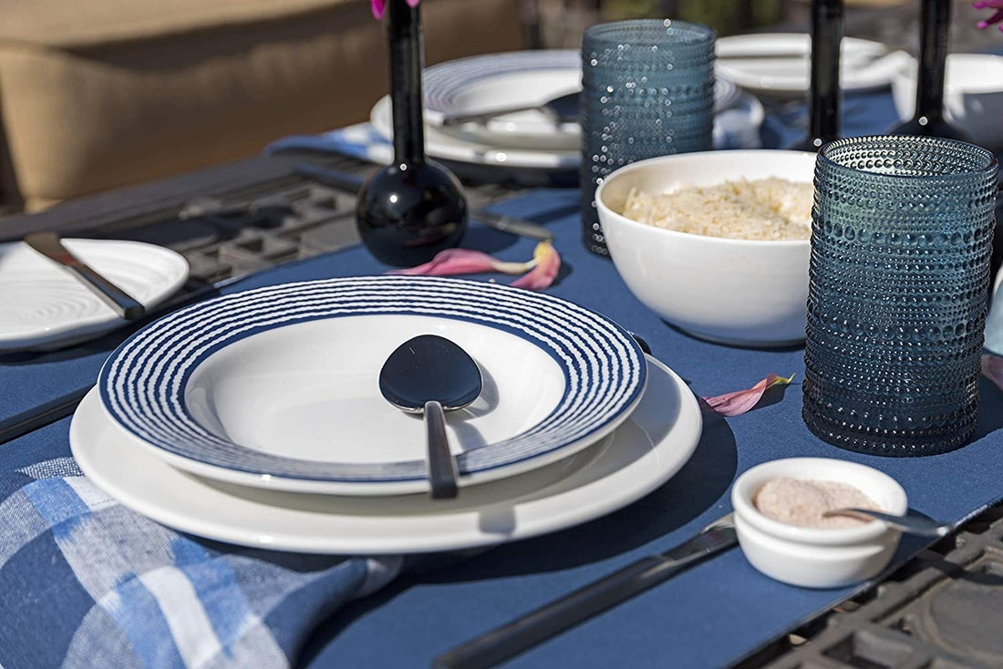 Fortessa - 10oz Jupiter D&V Cornflower D.O.F Glasses, Pack of 6 - DV.JUPITERBL.04