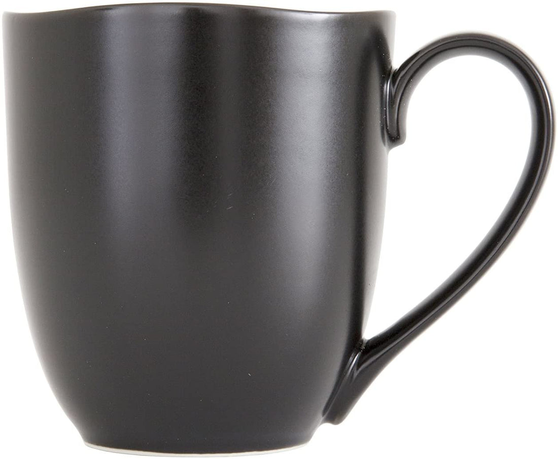 Fortessa - 11.5oz Heirloom STN Charcoal Tapered Mugs, Pack of 4 - STN.8000.6.17