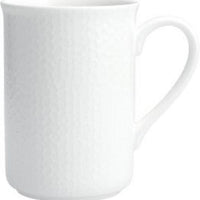 Fortessa - 12oz Amanda White Embossed Mugs, Pack of 4 - 7000.FFD.03