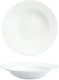 Fortessa - 13oz Amanda White Embossed Rim Soup Bowls, Pack of 4 - 7000.FFD.09