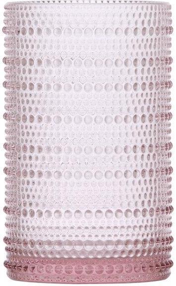 Fortessa - 13oz Jupiter D&V Pink Ice Beverage Glasses, Pack of 6 - DV.JUPITERPK.03