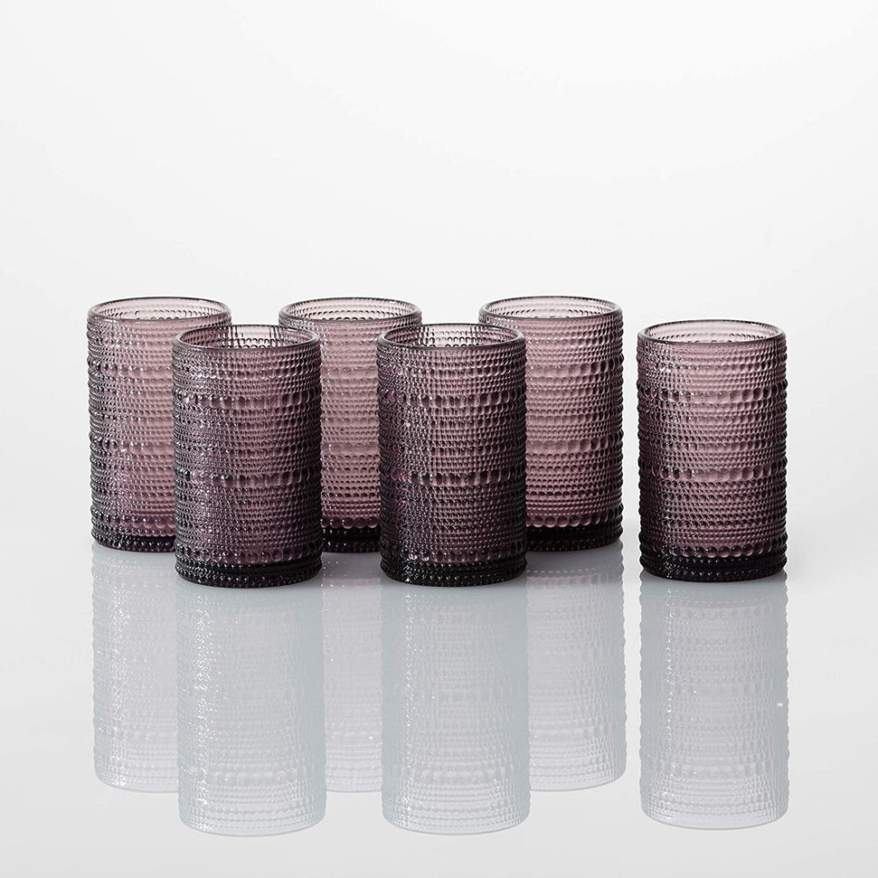 Fortessa - 13oz Jupiter D&V Purple Ice Beverage Glasses, Pack of 6 - DV.JUPITERPR.03