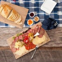 Fortessa - 14" x 10" Melamine D&V Wood Rectangular Tray, Pack of 6 - DV.MW.358183