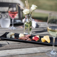 Fortessa - 14" x 4.75" Sandia Obsidian Rectangular Platters, Pack of 6 - DV.MD.FR0032BK