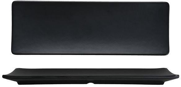 Fortessa - 14" x 4.75" Sandia Obsidian Rectangular Platters, Pack of 6 - DV.MD.FR0032BK