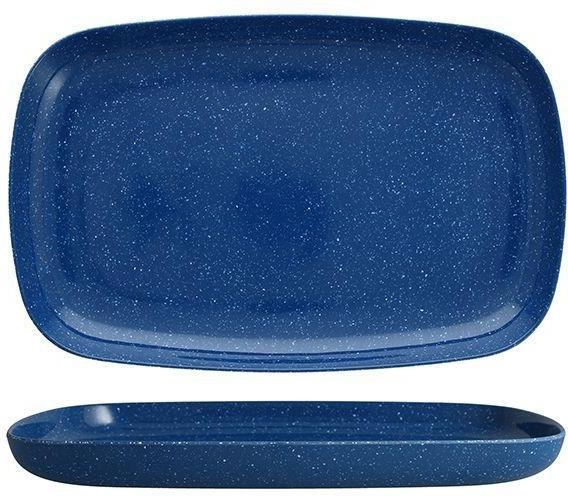 Fortessa - 14" x 9" DVM Camp Blue Coupe Platters, Pack of 4 - DV.MD.BB6014BS
