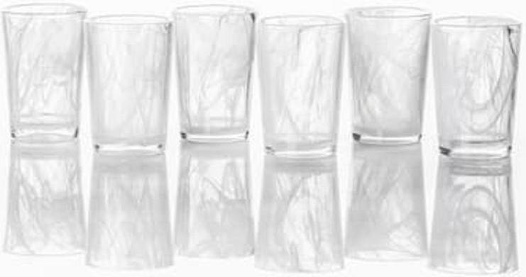 Fortessa - 14Oz Swirl White Ice Beverage Glasses, Pack of 6 - FTS.SWIRLWHT.03 - DISCONTINUED