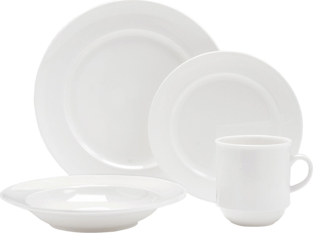 Fortessa - 16 PC Fortaluxe SuperWhite Cassia Dinnerware Set - 16PPS.6000 - DISCONTINUED