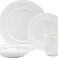Fortessa - 16 PC Fortaluxe SuperWhite Cassia Dinnerware Set - 16PPS.6000