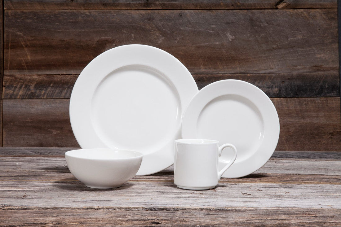 Fortessa - 16 Pc Fortaluxe SuperWhite Ilona Dinnerware Set - 16PPS.6200