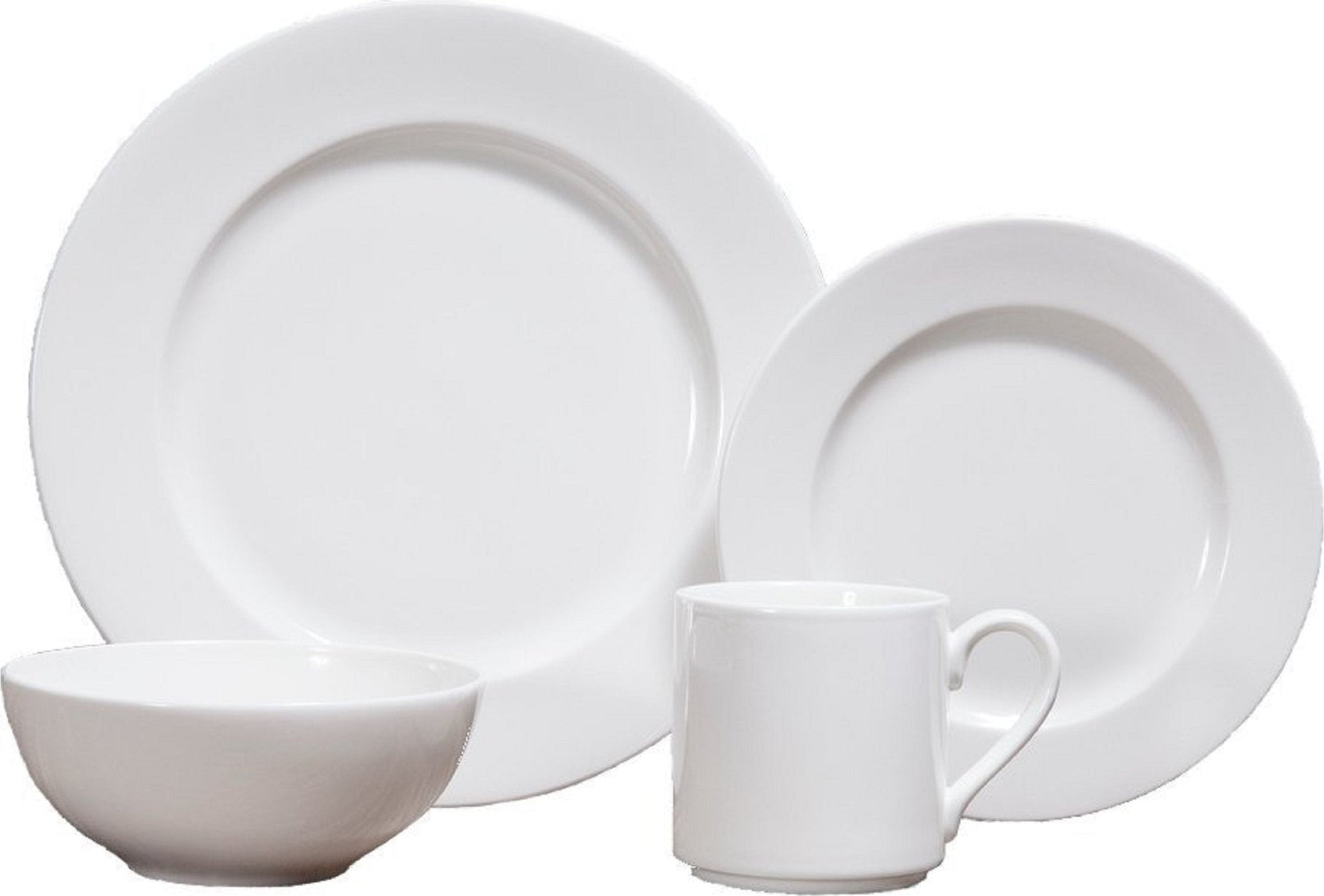 Fortessa - 16 Pc Fortaluxe SuperWhite Ilona Dinnerware Set - 16PPS.6200