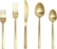Fortessa - 20 PC Arezzo Brushed Gold Flatware Set - 5PPS-1659B-20PC