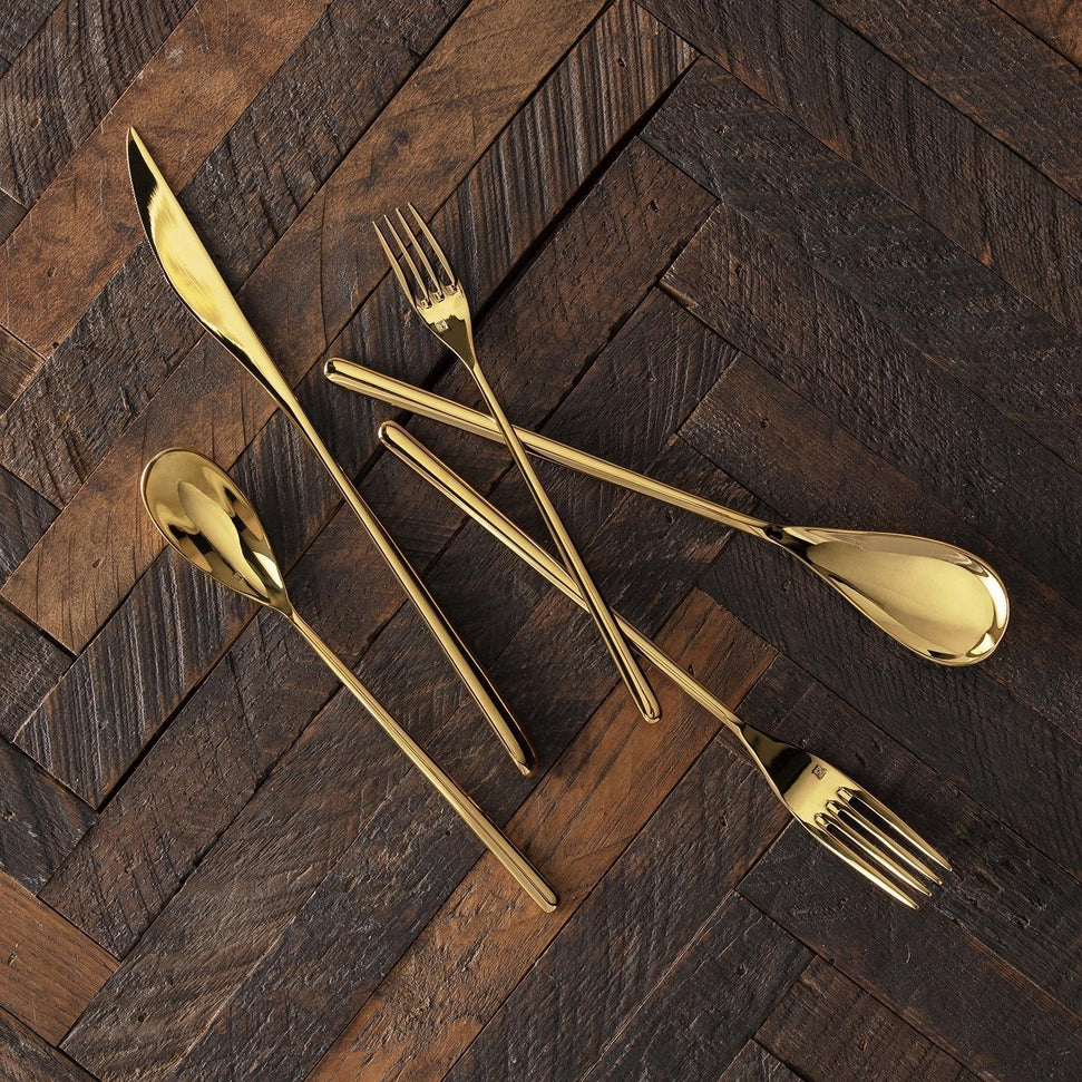 Fortessa - 20 Piece Dragonfly Gold Place Setting - 5PPS-8109-20PC