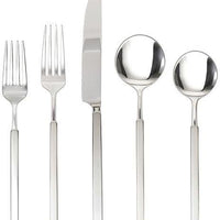 Fortessa - 20 Piece Jaxson Stainless Steel Brushed/Mirrored Flatware Set - 5PPS-104BM-20PC