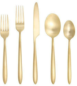 Fortessa - 20 Piece Velo Brushed Gold Place Setting - 5PPS-114BR9B-20