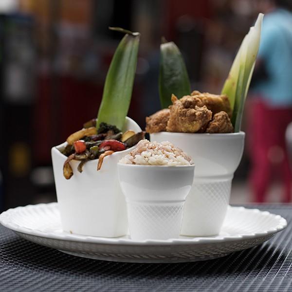 Fortessa - 2.62" Fortaluxe SuperWhite Food Truck Vitrified China Small Waffle Cup (6.7 cm), Pack of 4 - 4600.F0000.04