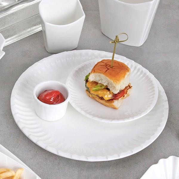 Fortessa - 4 PC 10" Fortaluxe SuperWhite Food Truck Vitrified China Paper Plate (25.40 cm) - 4600-F0000-03