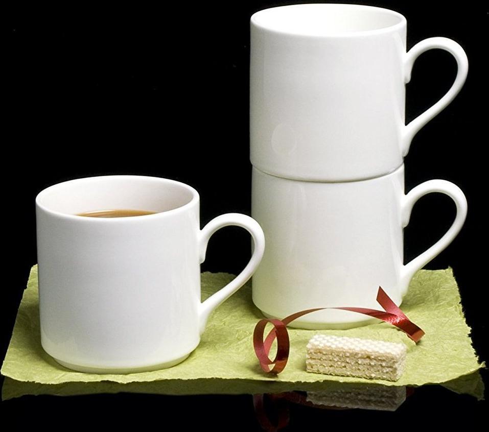 Fortessa - 4 PC 12 oz Fortaluxe SuperWhite Mugs All Purpose Stackable Mug (.32 L) - ALU-00-888