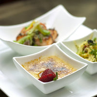 Fortessa - 4 PC 3.25" Fortaluxe SuperWhite Fiji Square Bowl (8 cm) - ALU-00-023