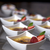 Fortessa - 4 PC 3.25" Fortaluxe SuperWhite Fiji Square Bowl (8 cm) - ALU-00-023