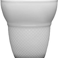 Fortessa - 4 PC 3.62" Fortaluxe SuperWhite Food Truck Vitrified China Large Waffle Cup (9.1 cm) - 4600.F0000.05