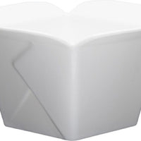 Fortessa - 4 PC 6" x 6" x 3" Fortaluxe SuperWhite Food Truck Vitrified China Large Take Out (15 x 15 x 8.8 cm) - 4600.F0000.12
