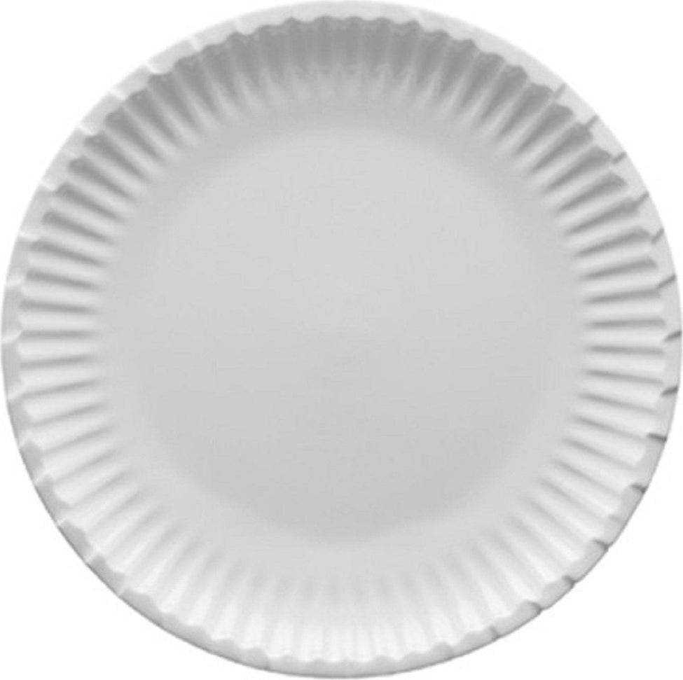 Fortessa - 4 PC 8" Fortaluxe SuperWhite Food Truck Vitrified China Paper Plate (20.32 cm) - 4600.F0000.02