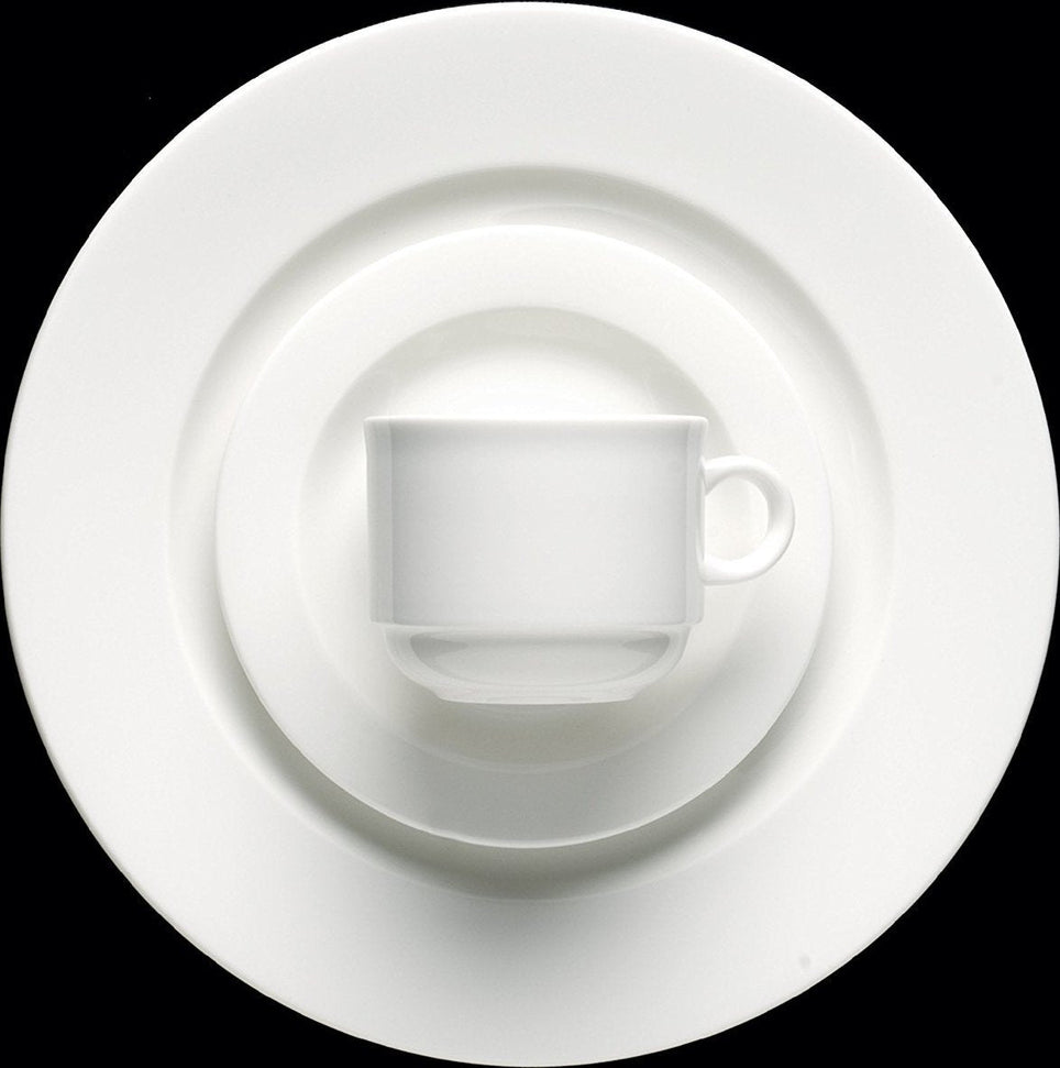 Fortessa - 4 PC 8 oz Fortaluxe SuperWhite Ilona Stackable Coffee Cup (.26 L) - 6200.F0000.10 - DISCONTINUED