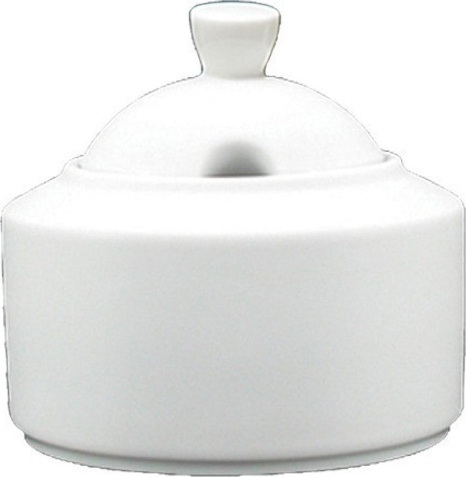Fortessa - 4 PC 8 oz Fortaluxe SuperWhite Ilona Sugar Bowl with Lid (0.26 L) - 6200.F0000.42
