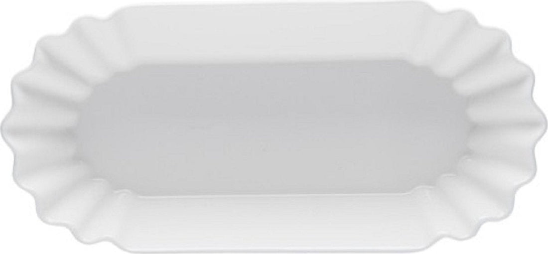 Fortessa - 4 PC 8.5" x 4" Fortaluxe SuperWhite Food Truck Vitrified China Hot Dog Plate (21.6 x 10 cm) - 4600.F0000.06
