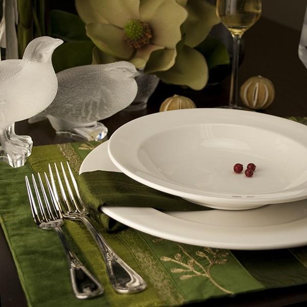 Fortessa - 4 PC 9" Fortaluxe SuperWhite Ilona Rimmed Soup Bowl (23 cm) - 6200.F0000.12 - DISCONTINUED