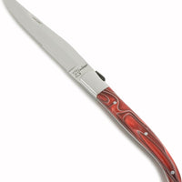 Fortessa - 4 PC 9.25" Serrated Steak Knife Set with Red Handle (23 cm) - 4PS-243