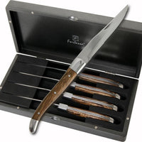 Fortessa - 4 PC 9.25" Serrated Steak Knife Set with Solid Handle (23 cm) - 4PS-248SR