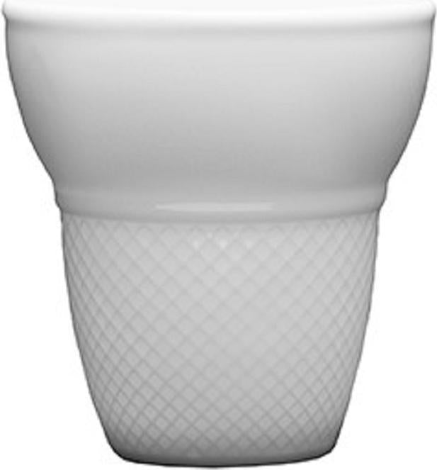 Fortessa - 4 PC 3.62" Fortaluxe SuperWhite Food Truck Vitrified China Large Waffle Cup (9.1 cm) - 4600.F0000.05