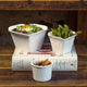 Fortessa - 4 PC 4" x 4" x 3" Fortaluxe SuperWhite Food Truck Vitrified China Small Take Out (10.5 x 10.5 x 7.5 cm) - 4600.F0000.11