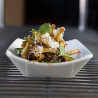 Fortessa - 4 Pc 5.5" x 4" Fortaluxe SuperWhite Food Truck Vitrified China Small Boat (14 x 9.9 cm) - 4600.F0000.09