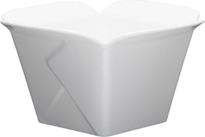 Fortessa - 4 PC 6" x 6" x 3" Fortaluxe SuperWhite Food Truck Vitrified China Large Take Out (15 x 15 x 8.8 cm) - 4600.F0000.12