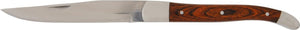 Fortessa - 4 PC 9.25" Non-Serrated Steak Knife Set with Dark Wood Handle (23 cm) - 4PS-247NS