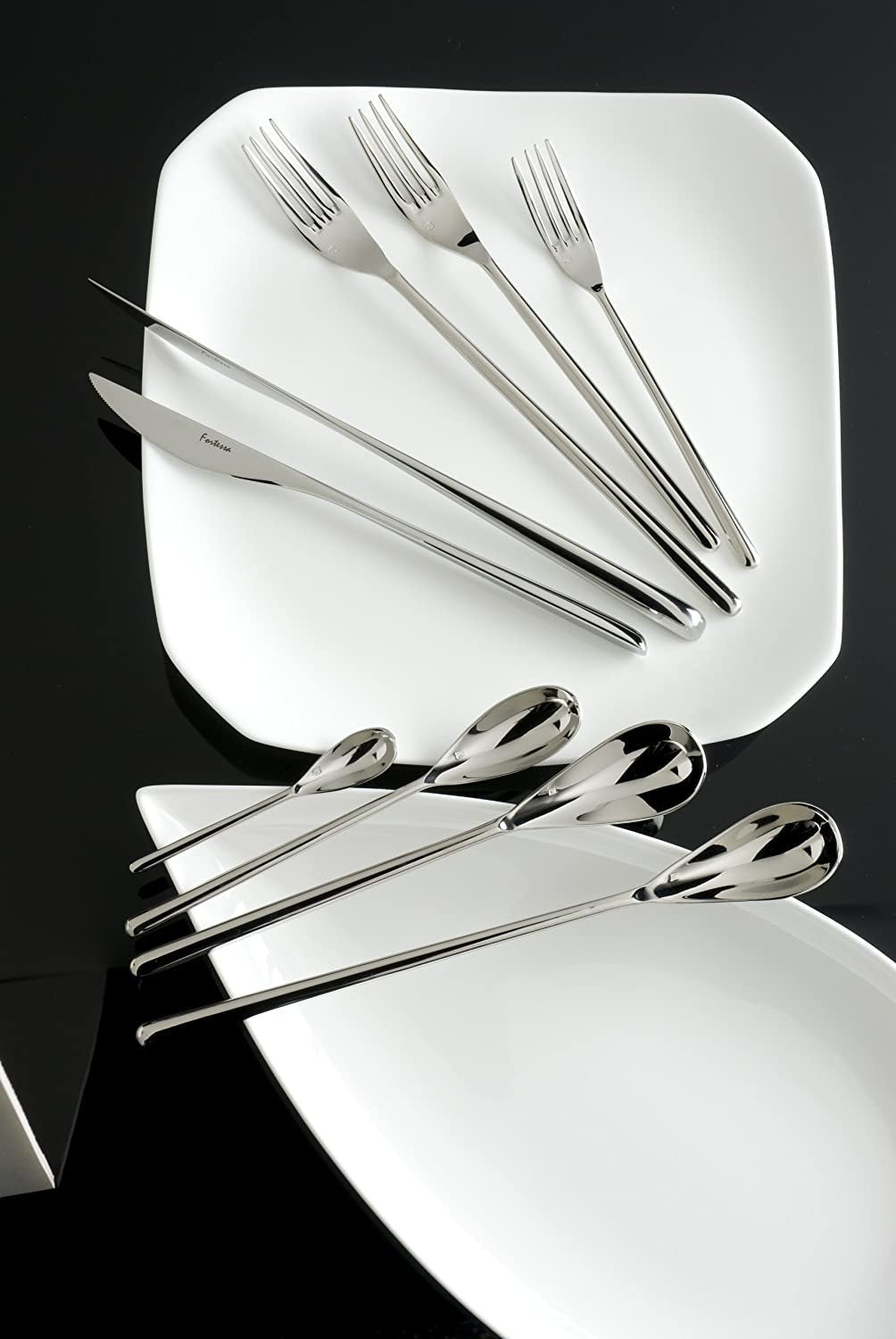 Fortessa - 4.1" Dragonfly Stainless Steel Espresso Spoons, Pack of 12 - 1.5.810.00.022