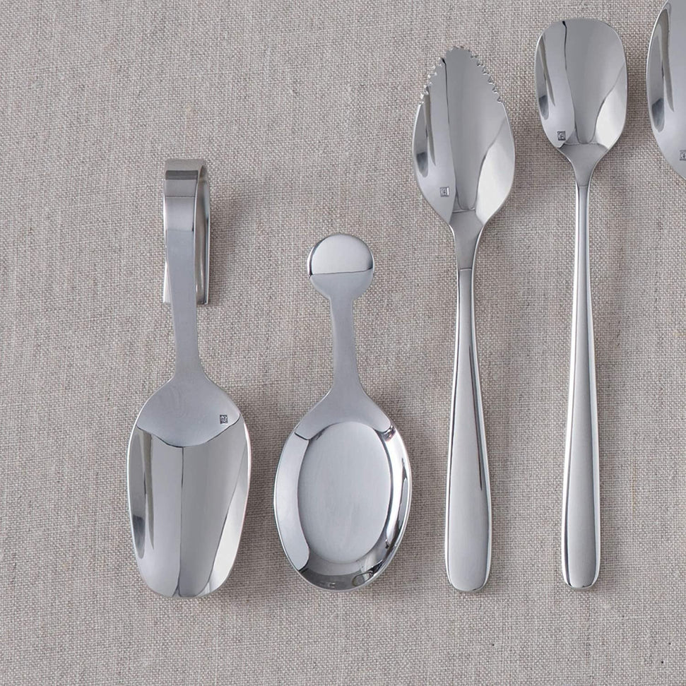 Fortessa - 4.1" Grand City Stainless Steel Tapas/Tasting Spoons, Pack of 12 - 1.5.622.00.068