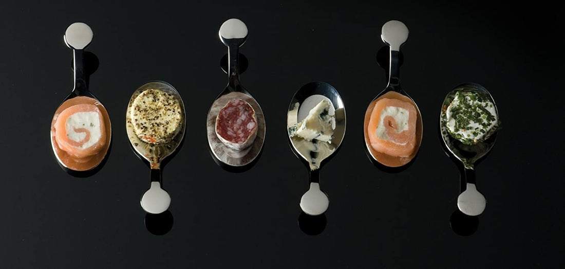 Fortessa - 4.1" Grand City Stainless Steel Tapas/Tasting Spoons, Pack of 12 - 1.5.622.00.068