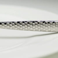 Fortessa - 4.7" Lucca Faceted Stainless Steel Espresso Spoons, Pack of 12 - 1.5.102.FC.022