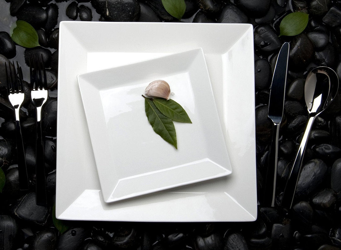 Fortessa - 6 PC 10.75" Fortaluxe SuperWhite Plaza Square Plate (27 cm) - V0818-0127