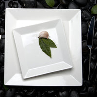 Fortessa - 6 PC 10.75" Fortaluxe SuperWhite Plaza Square Plate (27 cm) - V0818-0127