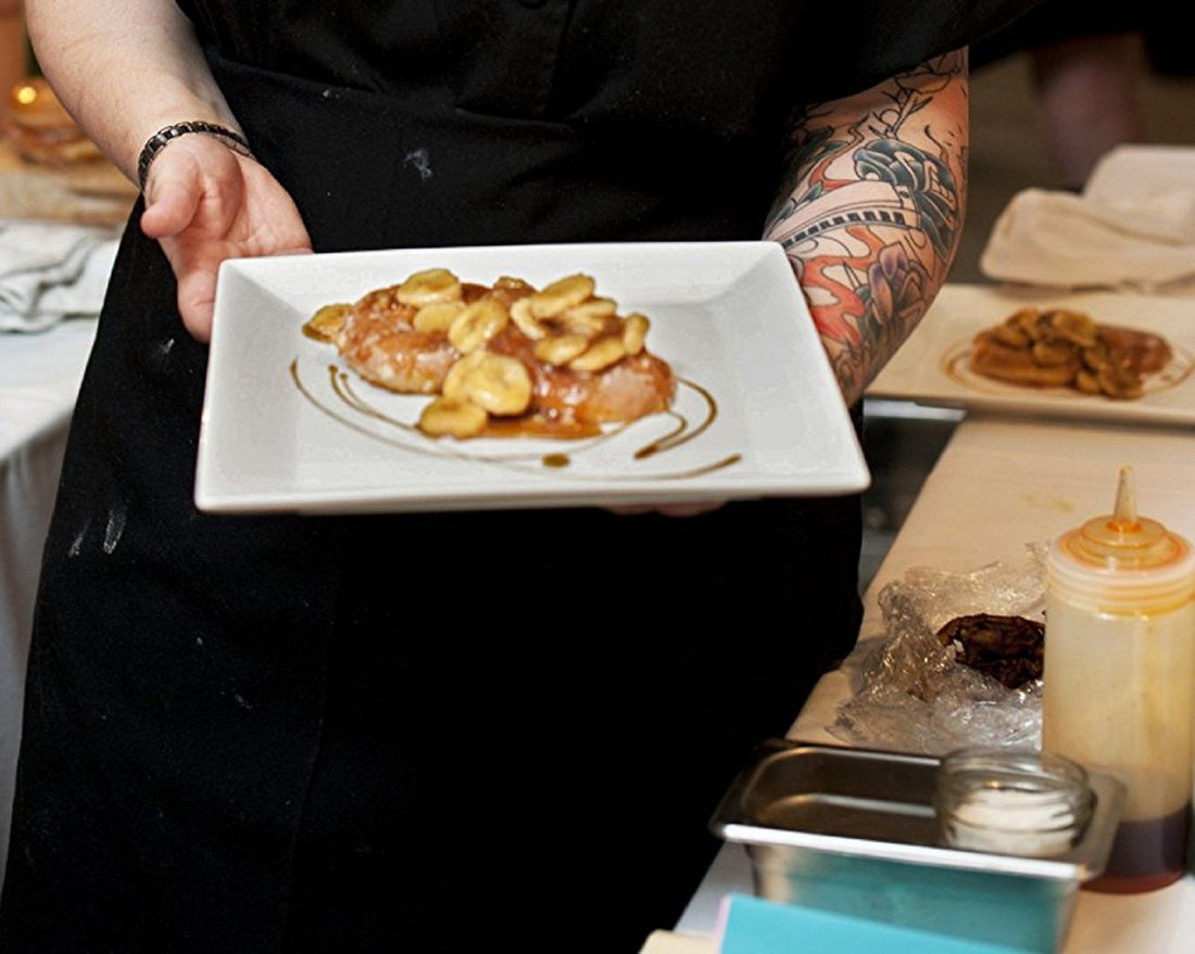 Fortessa - 6 PC 10.75" Fortaluxe SuperWhite Plaza Square Plate (27 cm) - V0818-0127