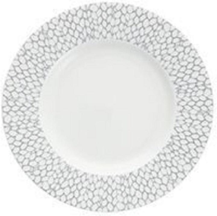 Fortessa - 6.25" Amanda Gray Embossed B&B Plates, Pack of 4 - 7100.FFD.06