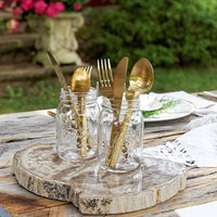 Fortessa - 6.25" Arezzo Brushed Gold Titan PVD Appetizer/Cake Forks, Pack of 12 - 1.9B.165.00.038
