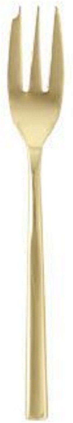 Fortessa - 6.25" Arezzo Brushed Gold Titan PVD Appetizer/Cake Forks Set of 12 - 1.9B.165.00.038