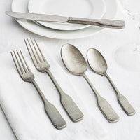 Fortessa - 6.25" Ashton Antiqued Tumbled Large US Teaspoons, Pack of 12 - 1.5T.111.00.004 - DISCONTINUED