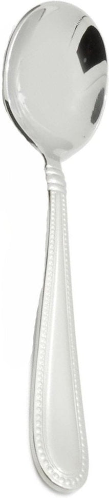 Fortessa - 6.8" Caviar Stainless Steel Bouillon Spoons, Pack of 12 - 1.5.136.00.003